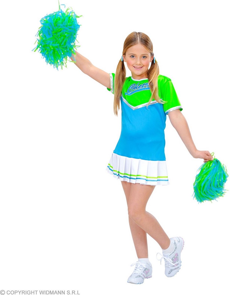 Cheerleader Kostuum | Cheer Cheer Highschool Kind | Meisje | Maat 140 | Carnaval kostuum | Verkleedkleding